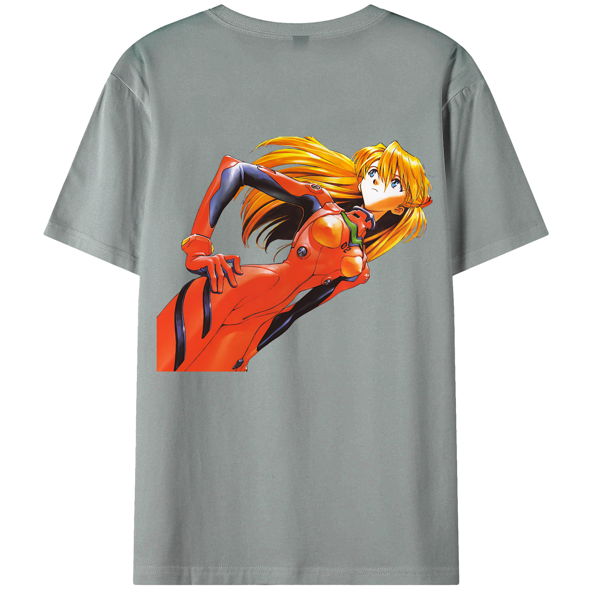 （画像用） EVA 新世紀エヴァンゲリオン 綿100％ メンズ半袖Tシャツ（バックプリント） 通気性